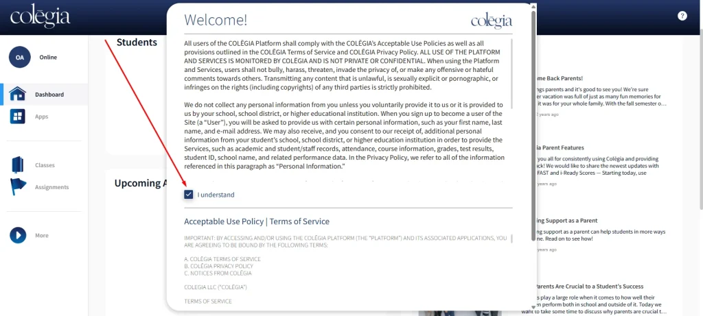 Colēgia Platform Features – From Assignments to Real-Time Messaging 2 Terms Understand